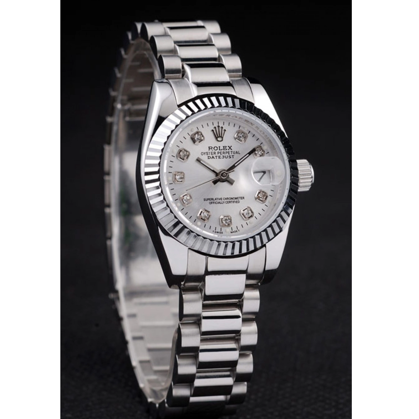 Rolex aaa copy Silver Rolex Datejust Polished Steel Stainless Dial 0712